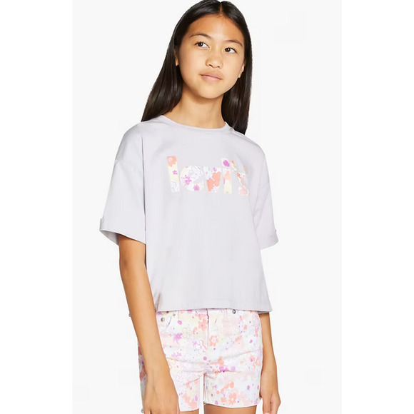 Levi's Meet and Greet Rolled Sleeve Graphic T-Shirt Size Lilac Size 3T 1555 - Picture 1 of 2